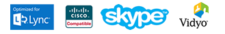 Optimised for Microsoft Lync, Cisco, Skype and